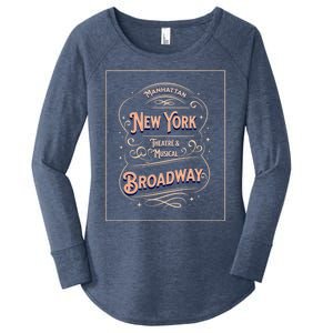 New York City Broadway Nyc Musical Theater Tourist City Gift Women's Perfect Tri Tunic Long Sleeve Shirt