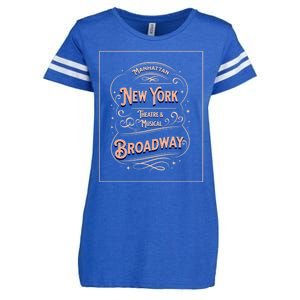 New York City Broadway Nyc Musical Theater Tourist City Gift Enza Ladies Jersey Football T-Shirt