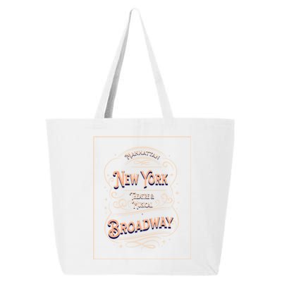 New York City Broadway Nyc Musical Theater Tourist City Gift 25L Jumbo Tote