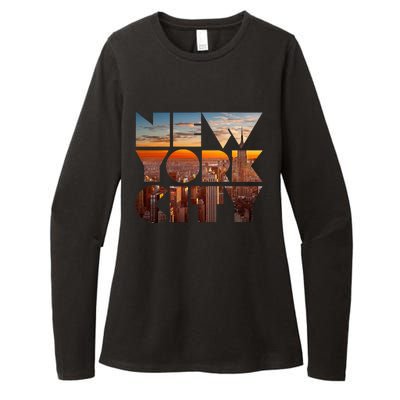 New York City Skyline Nyc Ny City Womens CVC Long Sleeve Shirt