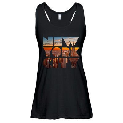 New York City Skyline Nyc Ny City Ladies Essential Flowy Tank