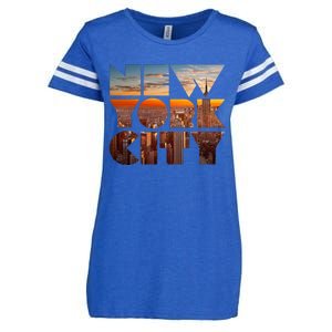 New York City Skyline Nyc Ny City Enza Ladies Jersey Football T-Shirt