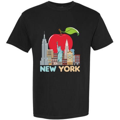 New York City Skyline Gift Big Apple State Souvenir Nyc Garment-Dyed Heavyweight T-Shirt