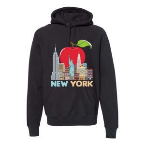 New York City Skyline Gift Big Apple State Souvenir Nyc Premium Hoodie