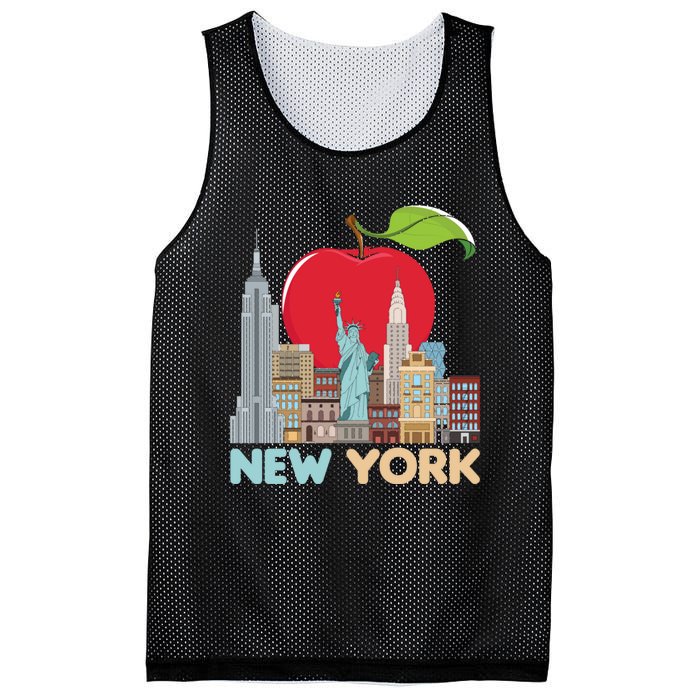 New York City Skyline Gift Big Apple State Souvenir Nyc Mesh Reversible Basketball Jersey Tank