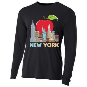 New York City Skyline Gift Big Apple State Souvenir Nyc Cooling Performance Long Sleeve Crew