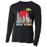 New York City Skyline Gift Big Apple State Souvenir Nyc Cooling Performance Long Sleeve Crew