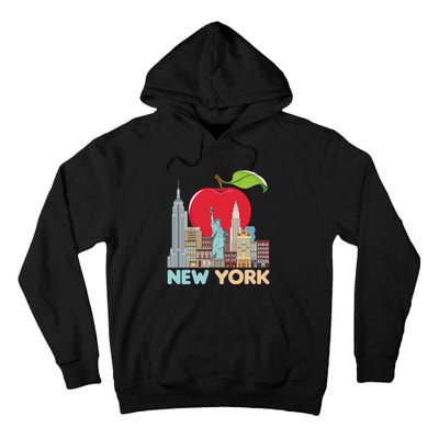 New York City Skyline Gift Big Apple State Souvenir Nyc Tall Hoodie