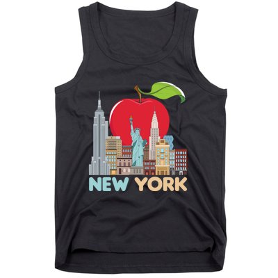 New York City Skyline Gift Big Apple State Souvenir Nyc Tank Top