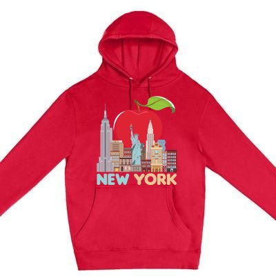 New York City Skyline Gift Big Apple State Souvenir Nyc Premium Pullover Hoodie