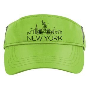 New York City New York City Skylines Statue Of Liberty Gift Adult Drive Performance Visor