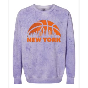 New York City Skyline New York Basketball Fan Jersey Colorblast Crewneck Sweatshirt