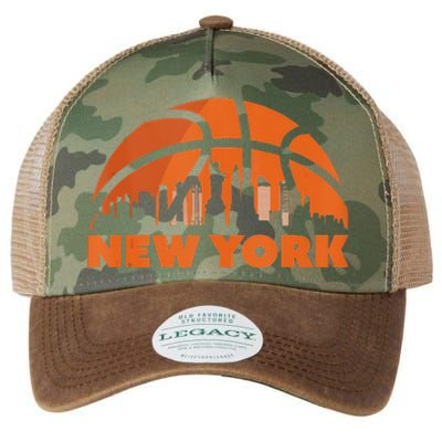 New York City Skyline New York Basketball Fan Jersey Legacy Tie Dye Trucker Hat