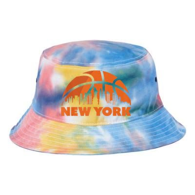 New York City Skyline New York Basketball Fan Jersey Tie Dye Newport Bucket Hat