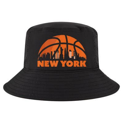 New York City Skyline New York Basketball Fan Jersey Cool Comfort Performance Bucket Hat