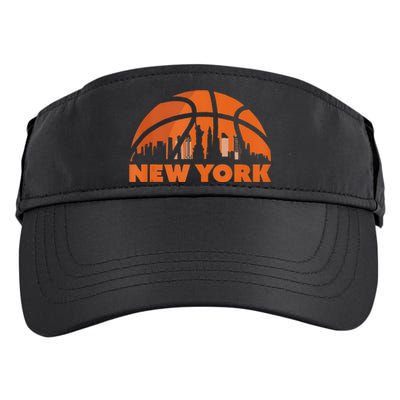 New York City Skyline New York Basketball Fan Jersey Adult Drive Performance Visor