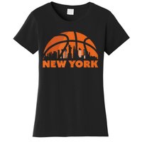 New York City Skyline New York Basketball Fan Jersey Women's T-Shirt