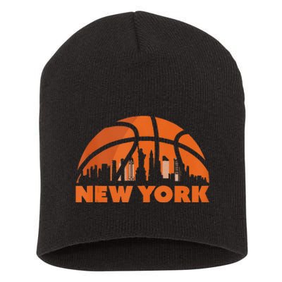 New York City Skyline New York Basketball Fan Jersey Short Acrylic Beanie