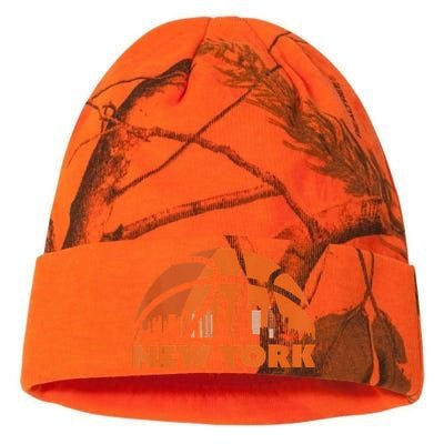 New York City Skyline New York Basketball Fan Jersey Kati Licensed 12" Camo Beanie