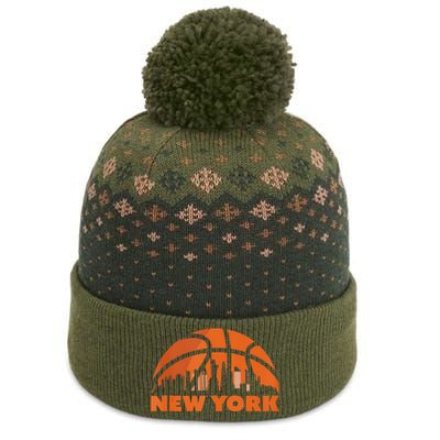 New York City Skyline New York Basketball Fan Jersey The Baniff Cuffed Pom Beanie