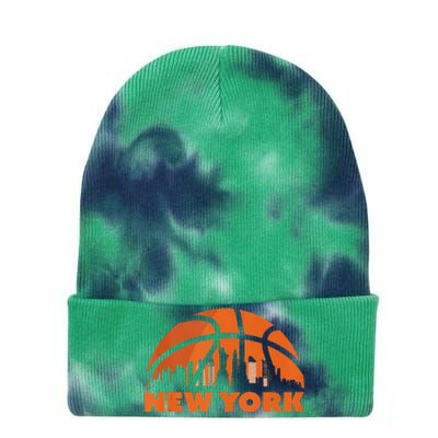 New York City Skyline New York Basketball Fan Jersey Tie Dye 12in Knit Beanie