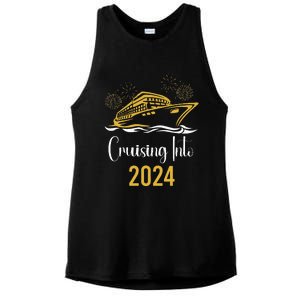 New Years Cruise 2024 Party Family Vacation Matching  Ladies PosiCharge Tri-Blend Wicking Tank