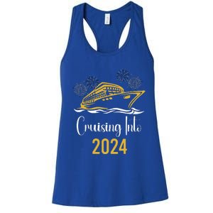 New Years Cruise 2024 Party Family Vacation Matching  Women's Racerback Tank