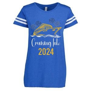 New Years Cruise 2024 Party Family Vacation Matching  Enza Ladies Jersey Football T-Shirt