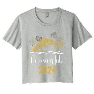 New Years Cruise 2024 Party Family Vacation Matching  Women's Crop Top Tee