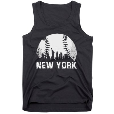 New York City Skyline Baseball Lover Tank Top