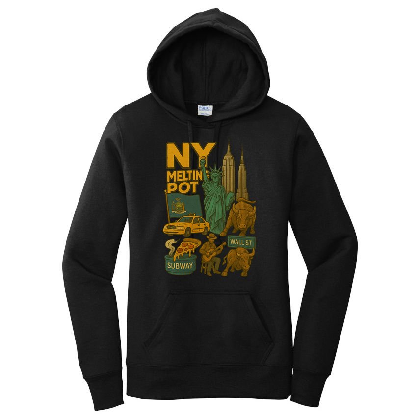 New York City Statue Of Liberty Melting Women's Pullover Hoodie