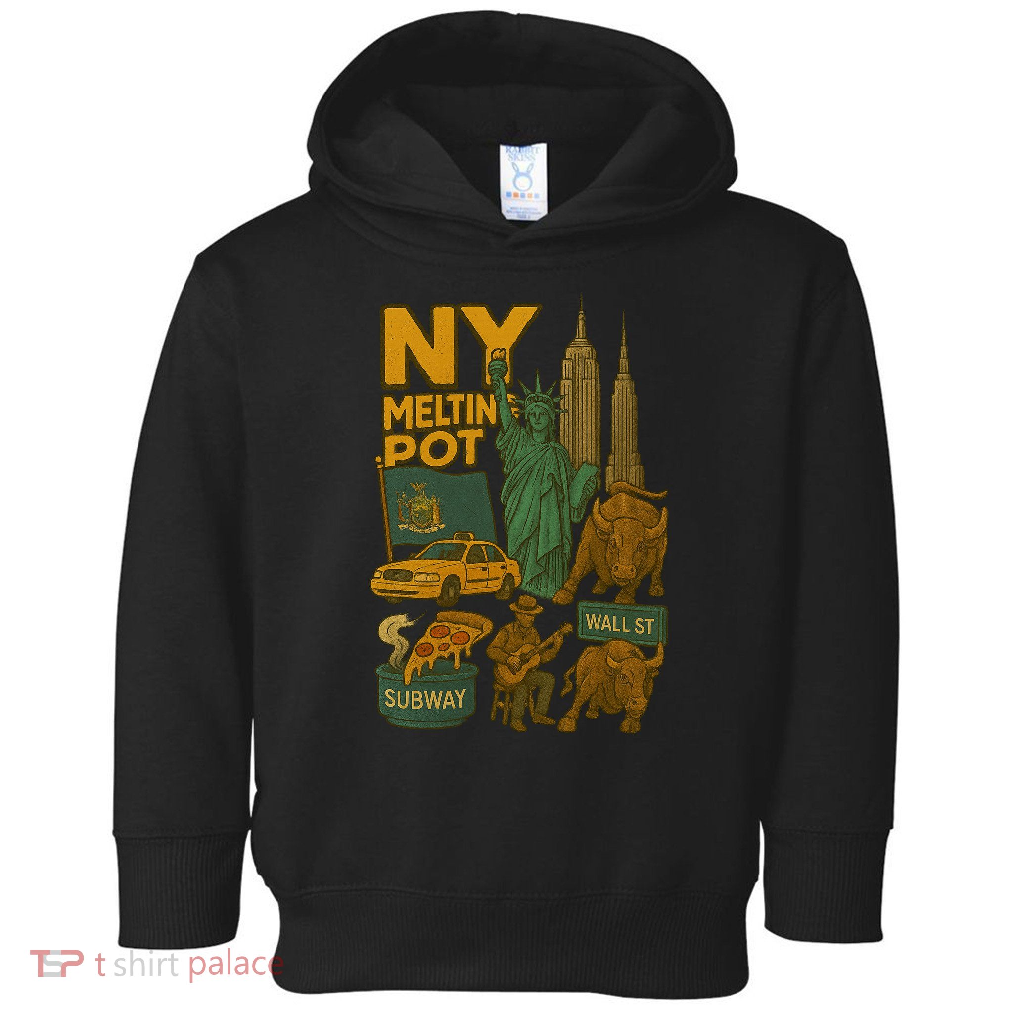 New York City Statue Of Liberty Melting Toddler Hoodie