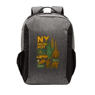 New York City Statue Of Liberty Melting Vector Backpack