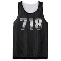 New York City 718 Area Code Skyline Queens Ny Nyc Vintage Mesh Reversible Basketball Jersey Tank