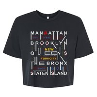 New York City Big Apple Bronx Queens Manhattan Staten Island Bella+Canvas Jersey Crop Tee