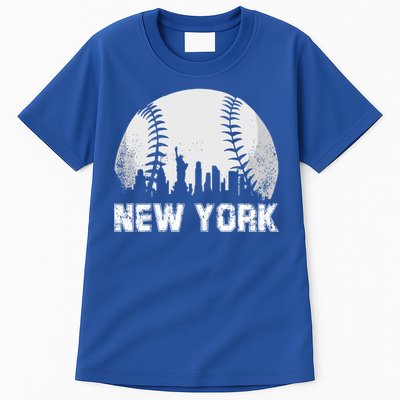 New York City Skyline Baseball Lover Gift Tall T-Shirt