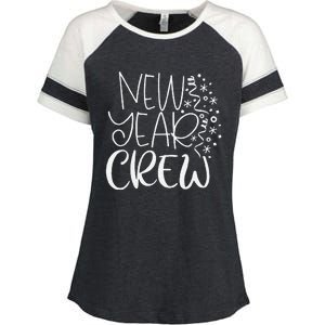 New Year Crew Matching Family Party Happy 2022  Enza Ladies Jersey Colorblock Tee