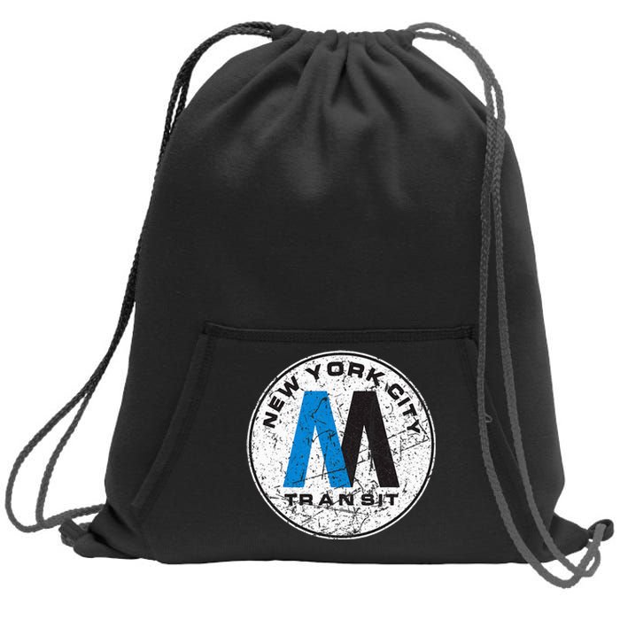 New York City Transit Mta Sweatshirt Cinch Pack Bag