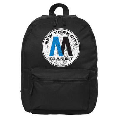 New York City Transit Mta 16 in Basic Backpack