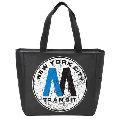 New York City Transit Mta Zip Tote Bag