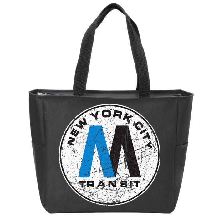 New York City Transit Mta Zip Tote Bag