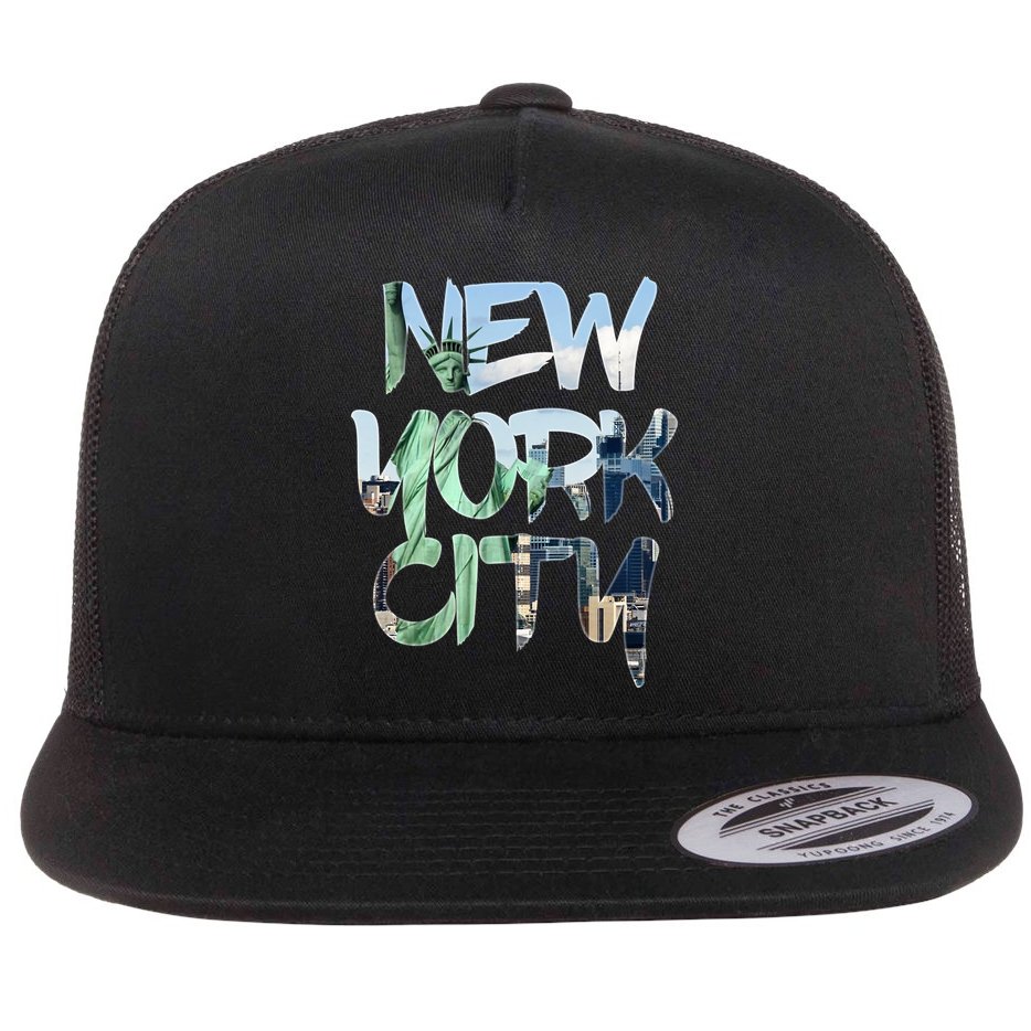 New York City NYC Liberty Flat Bill Trucker Hat