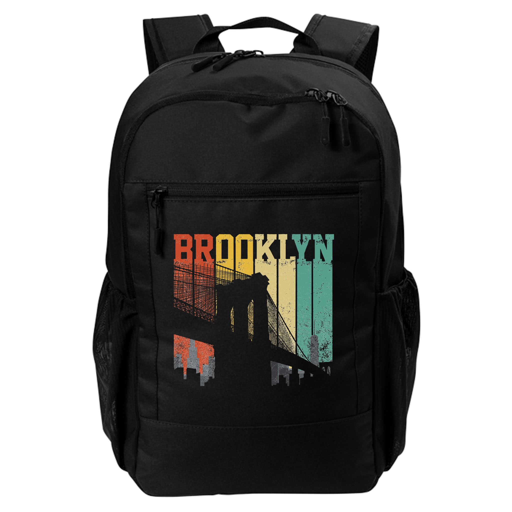 New York City Brooklyn Bridge Vintage Retro Skyline Nyc Ny Backpack