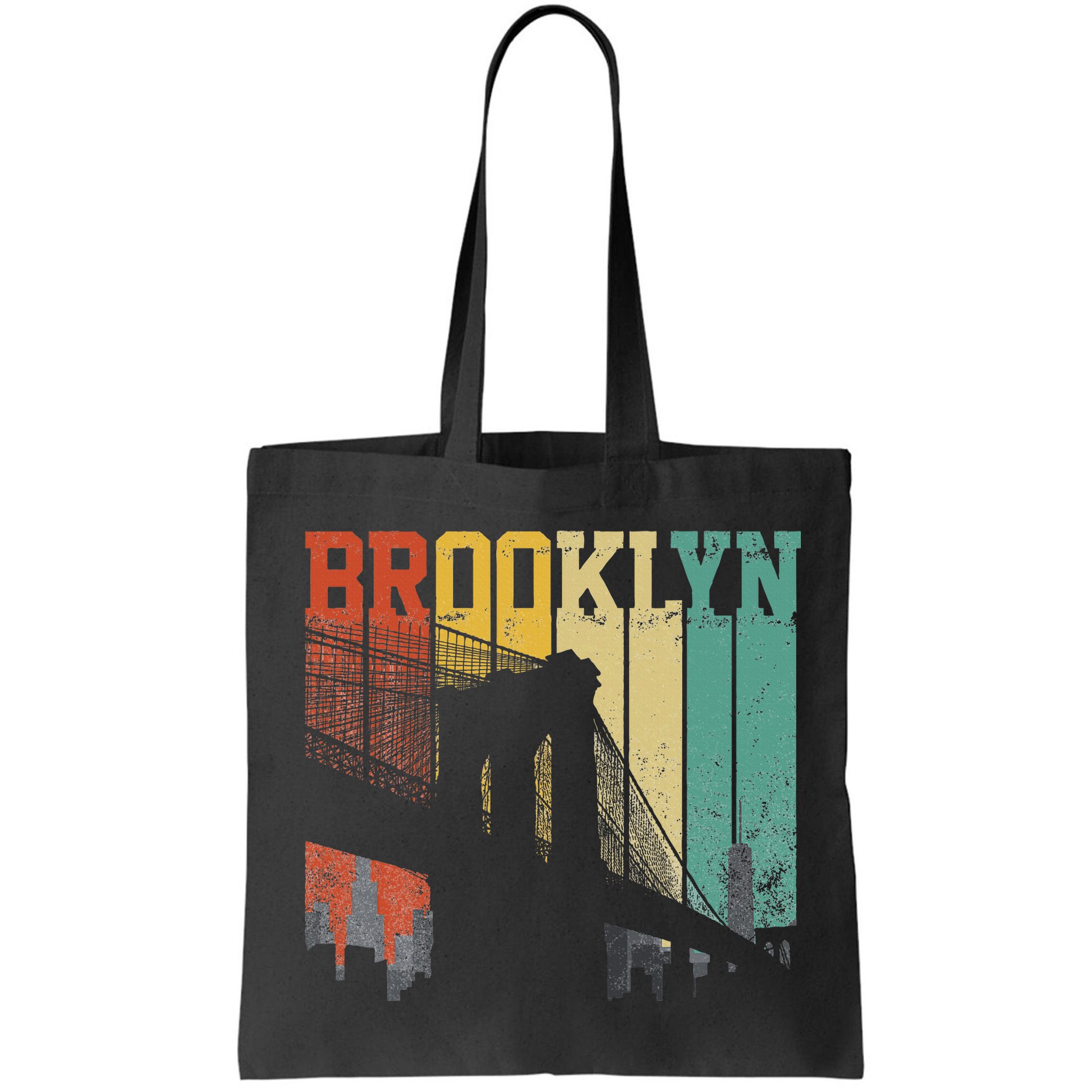 New York City Brooklyn Bridge Vintage Retro Skyline Nyc Ny Bag