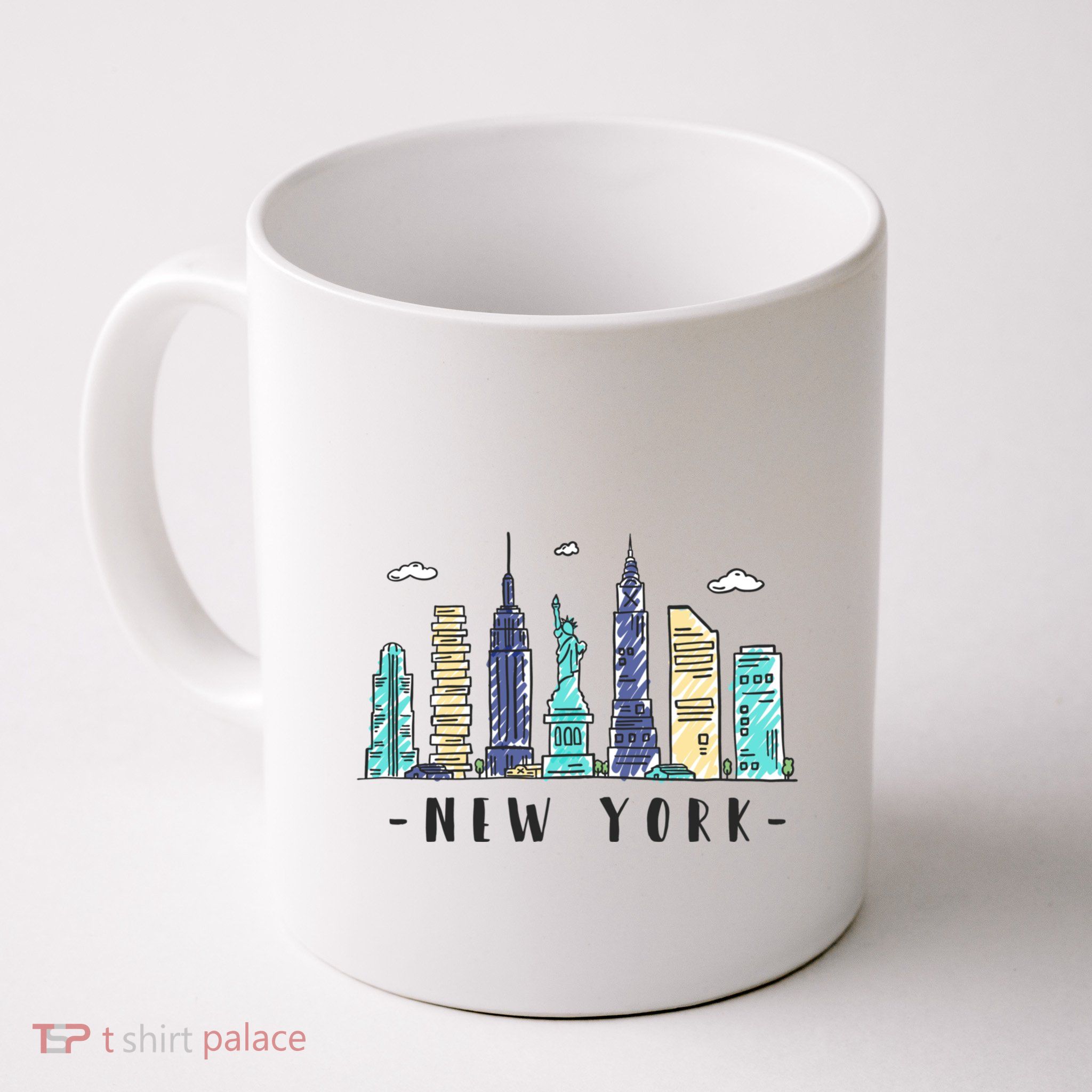 New York City Nyc Skyline Ny Watercolor Souvenir Gift Mug