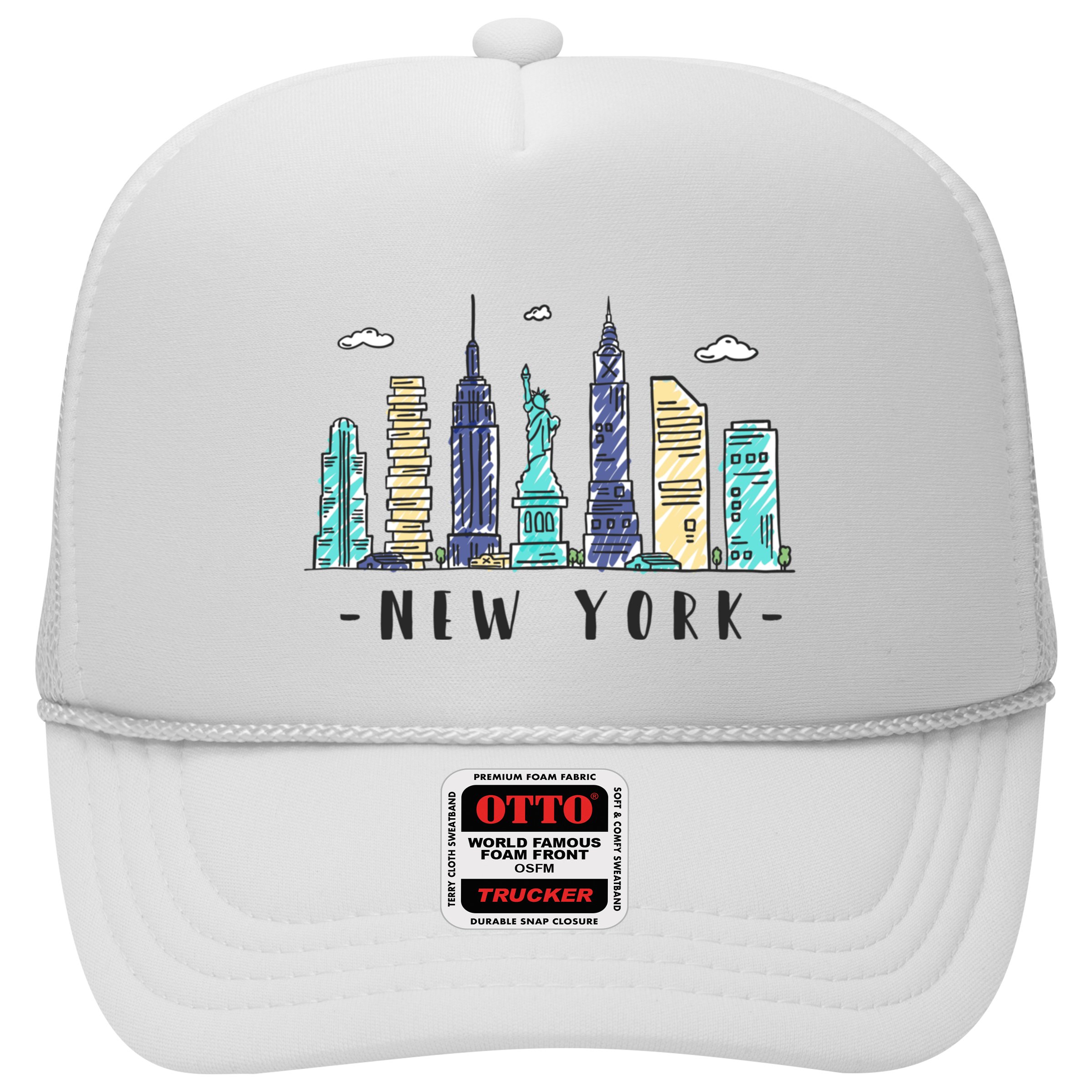 New York City Nyc Skyline Ny Watercolor Souvenir Gift Hat