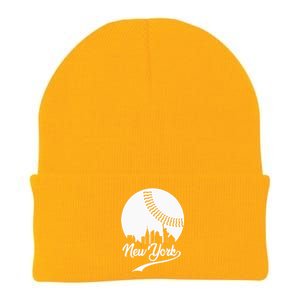 New York City Skyline Baseball Lover  Knit Cap Winter Beanie