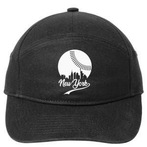 New York City Skyline Baseball Lover  7-Panel Snapback Hat