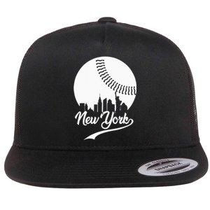 New York City Skyline Baseball Lover  Flat Bill Trucker Hat