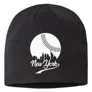 New York City Skyline Baseball Lover  Sustainable Beanie